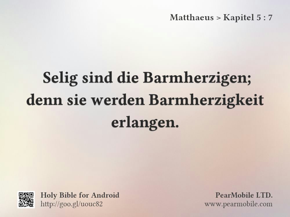 Matthaeus, Kapitel 5:7